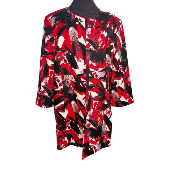 Kasper Plus Size Colorful Duster Jacket Coat Blazer - Picture 1 of 13